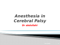 Anesthesia in Cerebral palsy.ppt
